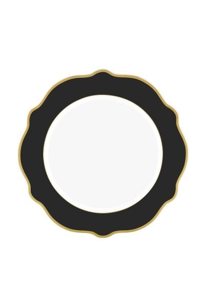The Mia Jaswely Servis Tabağı 6 Parça Siyah 27 cm