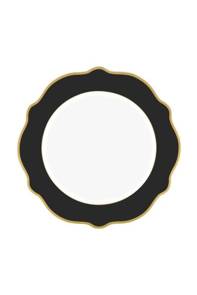 The Mia Jaswely Servis Tabağı 6 Parça Siyah 27 cm