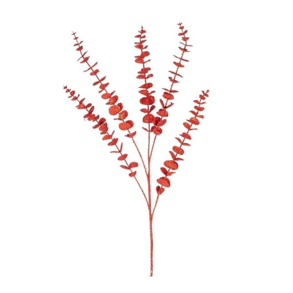 Yapay Okaliptus Simli Kırmızı 85 Cm.