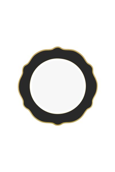 The Mia Jaswely Pasta Tabağı 6 Parça Siyah 21 cm