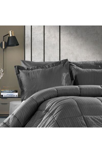 Zebra Casa Muddy Uyku Seti Gri Çift Kişilik