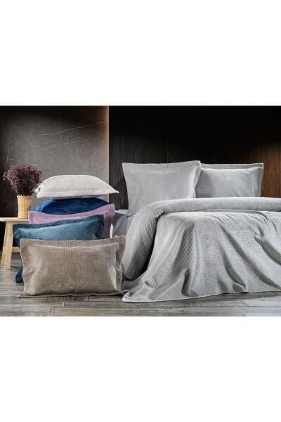 Zebra Casa Scala Yatak Örtüsü Krem Çift Kişilik