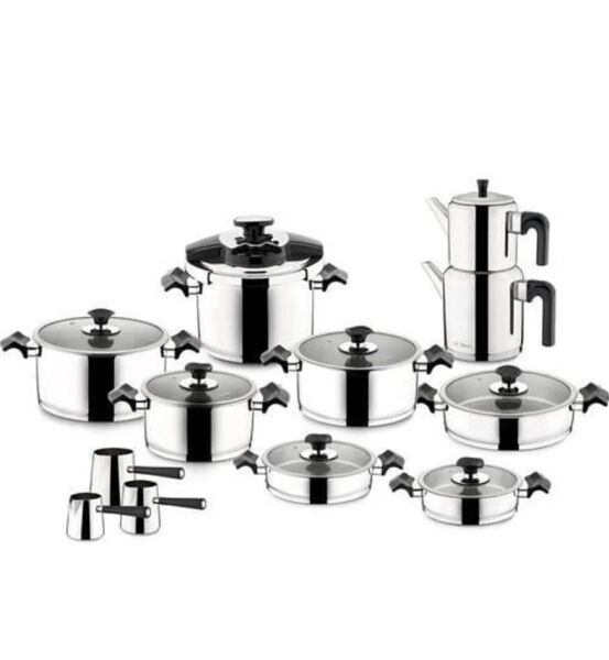 Aryıldız King Siyah Cam 20 Parça İdeal Set