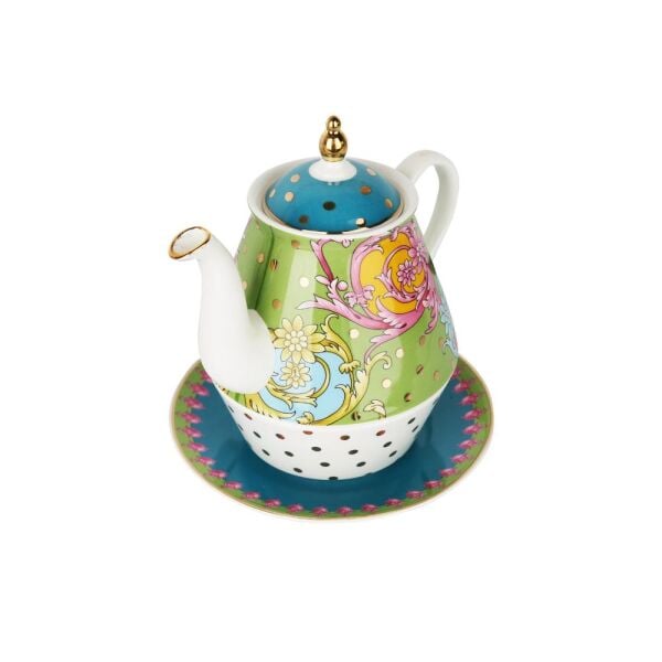 Lucky Art Estelle Bone Tek Kişilik Demlik&Fincan Seti