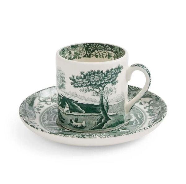 Spode Green Italıan Kahve Fincan+Tabağı