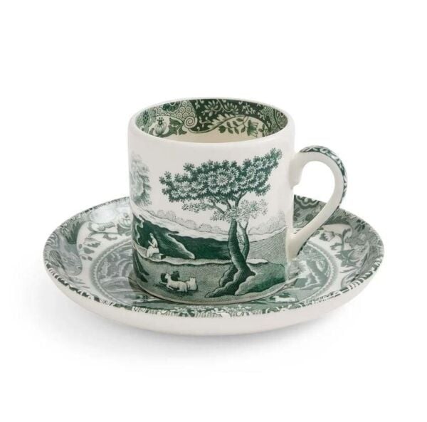 Spode Green Italıan Kahve Fincan+Tabağı