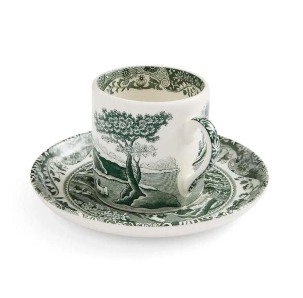 Spode Green Italıan Kahve Fincan+Tabağı