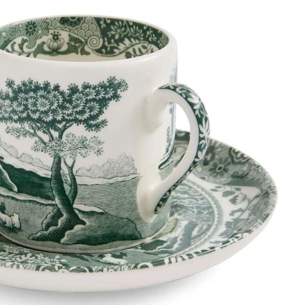 Spode Green Italıan Kahve Fincan+Tabağı