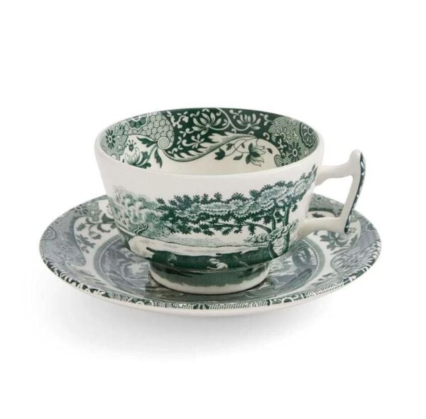 Spode Green Italıan Çay Fincan+Tabağı