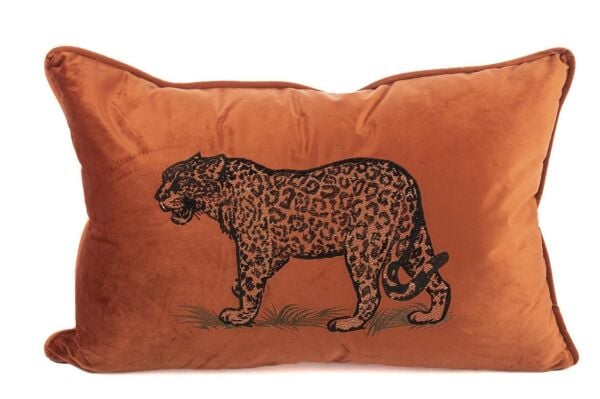 Mikasa Moor Leopar Nakışlı Turuncu 40x60 Yastık