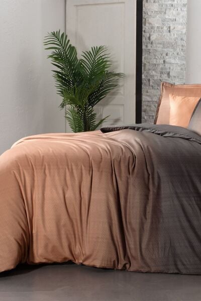 Sarev Solido Saten Nevresim Takımı Tek Kişilik 2 Yastık-Taba