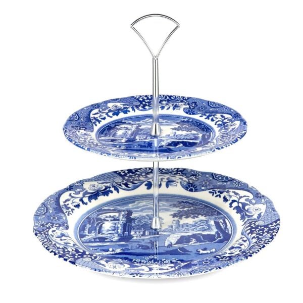 Spode Blue Italıan 2 Katlı Kek Stand