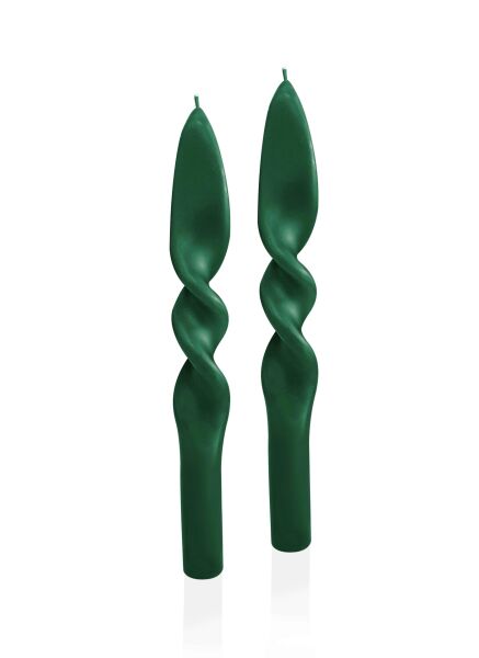 The Mia Burgu Şamdan Mumu 2'li Set 25 cm - Khaki