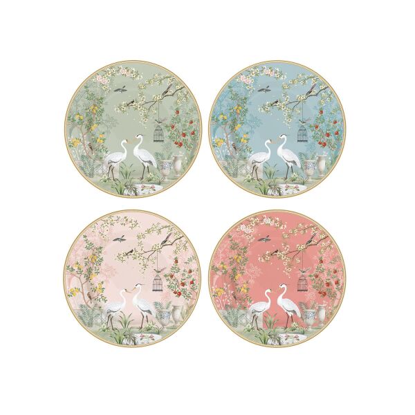 Easy Life Jardin de Reves 4'lü Porselen Pasta Tabağı 19 cm