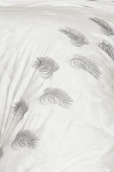 Nazik Home Belissa Nakışlı Pamuk Saten 6 Parça Nevresim Takımı Gri Çift Kişilik