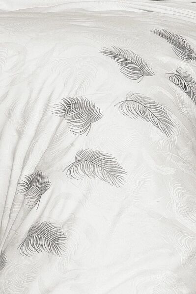 Nazik Home Belissa Nakışlı Pamuk Saten 6 Parça Nevresim Takımı Gri Çift Kişilik