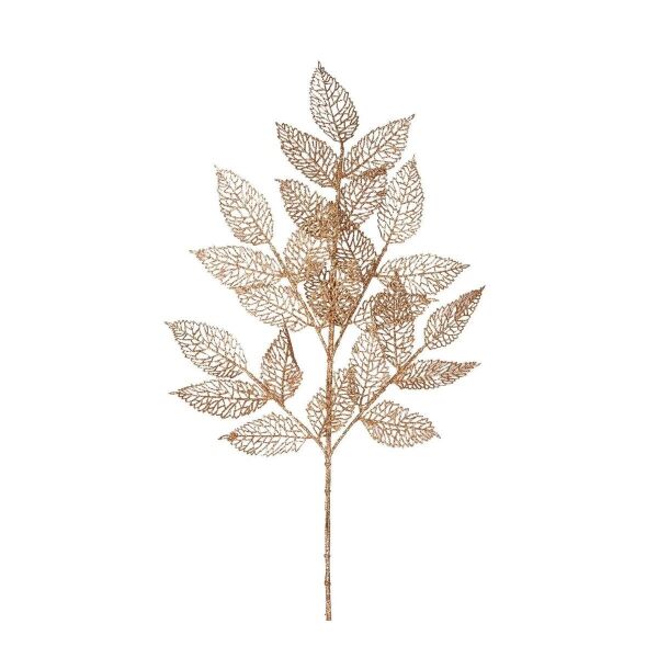 Yapay Simli Yaprak Dal Gold 90 Cm.
