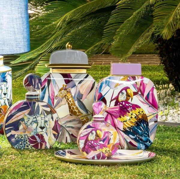 Baci Milano Savana Kavanoz Porselen 27x15x38 cm