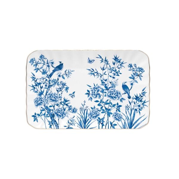 Easy Life Paradise Garden Porselen Dikdörtgen Tabak 20cm x 13cm