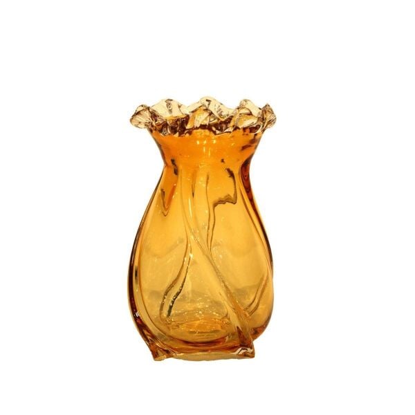 Lucky Art Cam Amber Boğumlu Kç Vazo 12x12x19cm