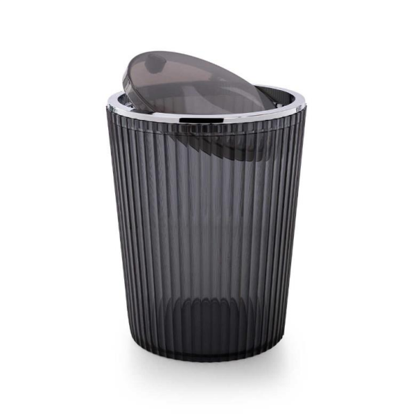 Primanova Nely Çöp Kovası Şeffaf Siyah