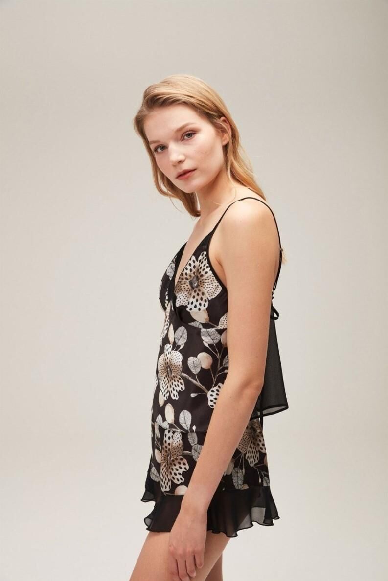 Nazik Home Jena Şort Büstiyer 2'li Takım Siyah M