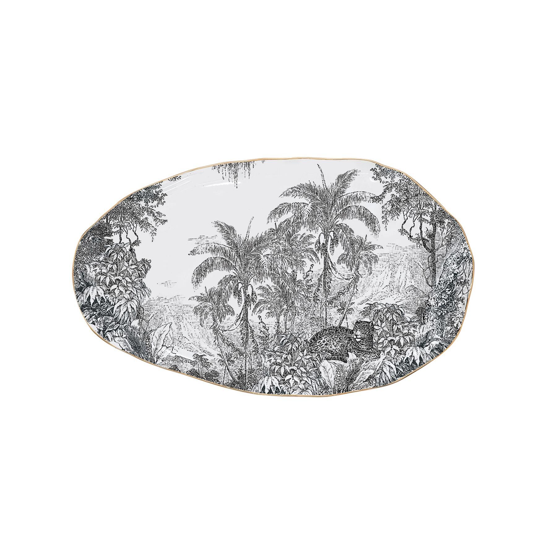 Easy Life Rain Forest Porselen Servis Tabağı 36cm x 21,5cm