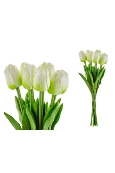 Lamedore Yapay Lale Çiçek Açık Yeşil 30 Cm (10)