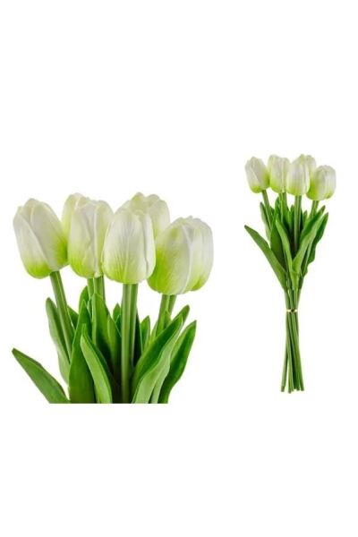 Lamedore Yapay Lale Çiçek Açık Yeşil 30 Cm (10)