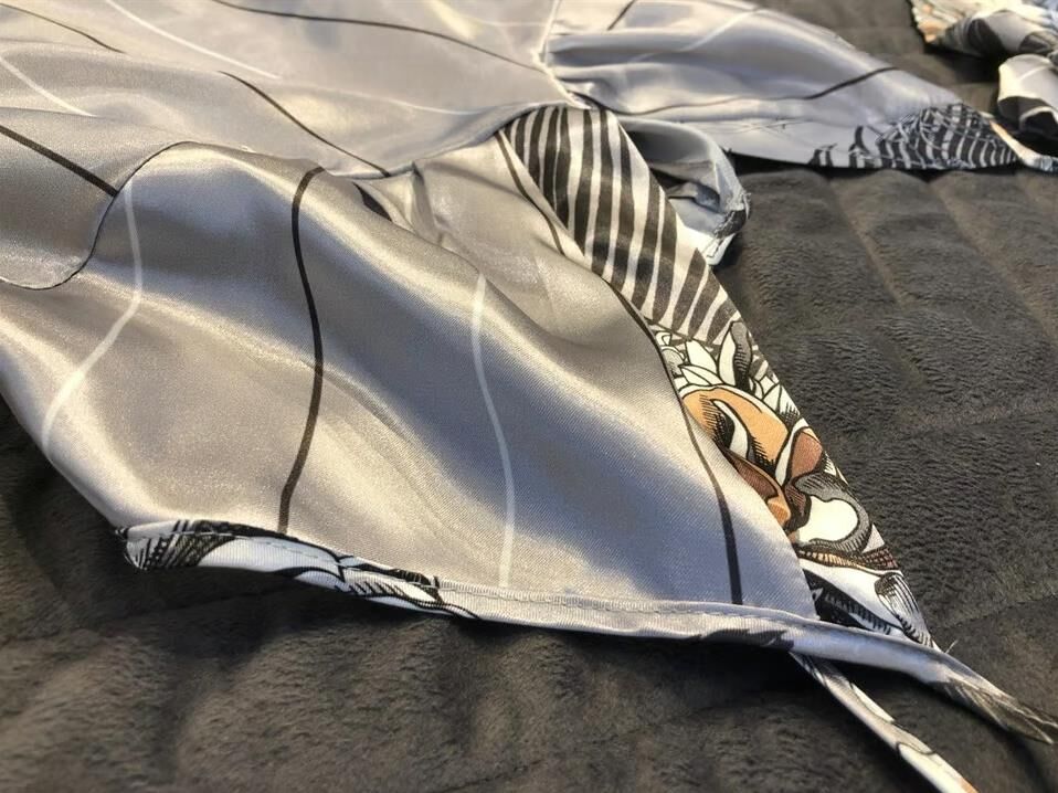 Nazik Home Zen Sabahlık Şort Büstiyer 3'lü Takım Gri L