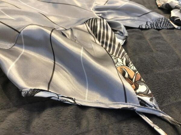 Nazik Home Zen Sabahlık Şort Büstiyer 3'lü Takım Gri L