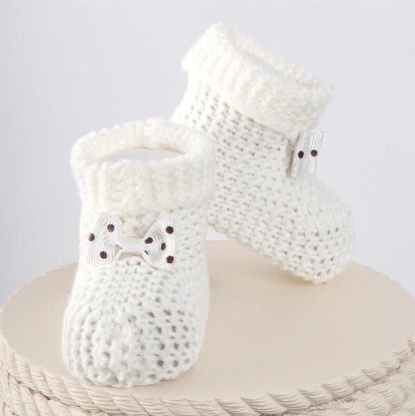 Nazik Home Funny Bebek Patiği Krem Standart