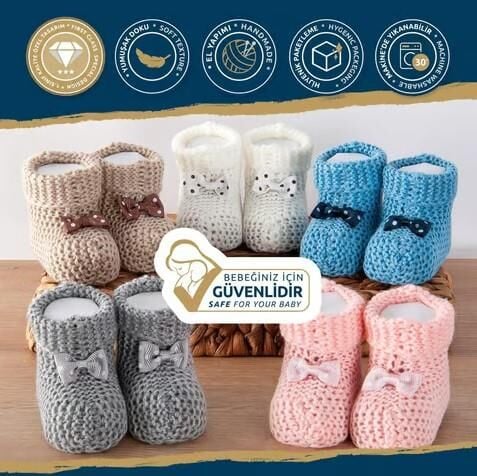 Nazik Home Funny Bebek Patiği Krem Standart