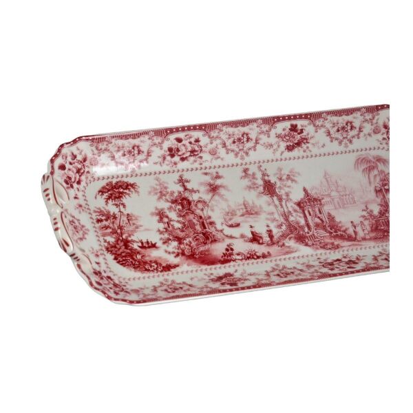 Lucky Art Florantine Kulplu Baton Tabak 33Cm Kırmızı