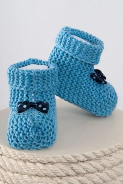 Nazik Home Funny Bebek Patiği Mavi Standart