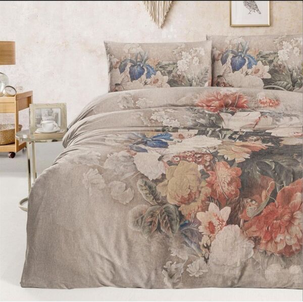 Nazik Home Pavia Dijital Baskı Nevresim Takımı Kahverengi Tek Kişilik