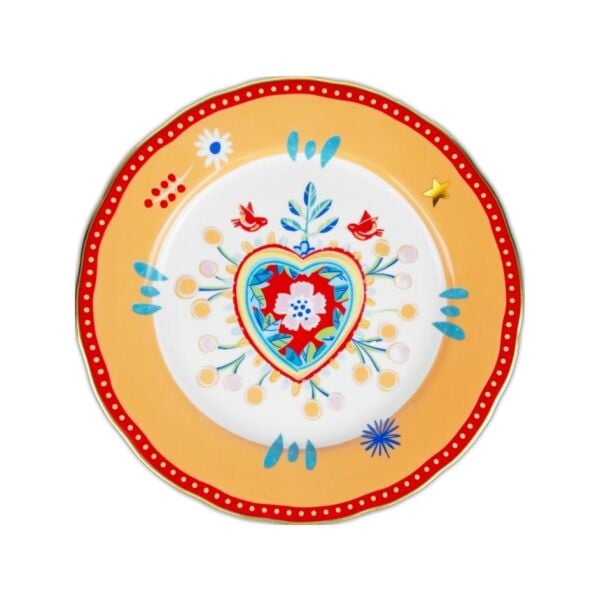 Baci Milano Mamma Mia Kalp Desenli Yemek Tabağı 28Cm