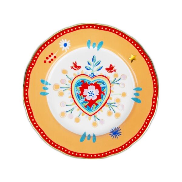 Baci Milano Mamma Mia Kalp Desenli Yemek Tabağı 28Cm