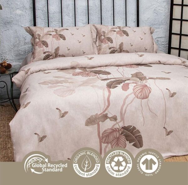 Nazik Home Aden Dijital Baskı Nevresim Takımı Pudra Tek Kişilik