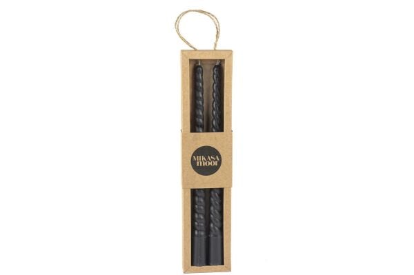 Mikasa Moor Burgulu Siyah Metalik 28 cm 2'li Mum