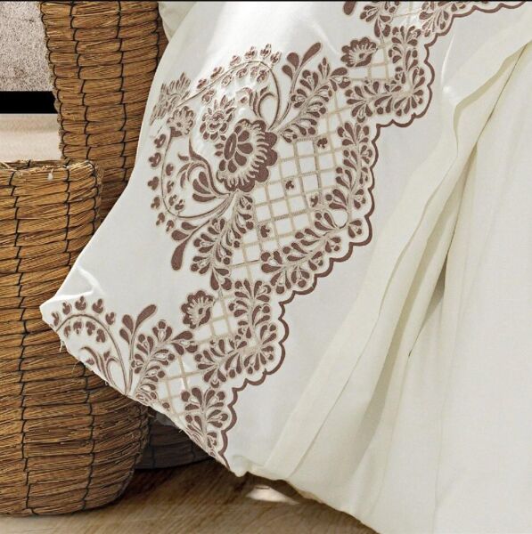 Nazik Home Monza Pamuk Saten Nevresim Takımı Pudra Çift Kişilik