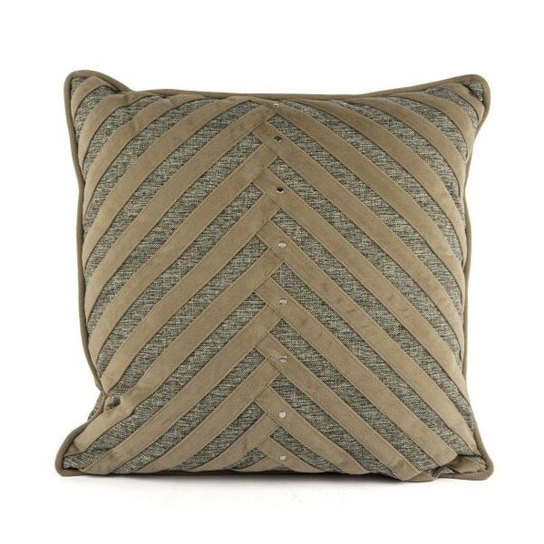 Mikasa Moor Love Bej Gri Çizgili 50x50 Yastık