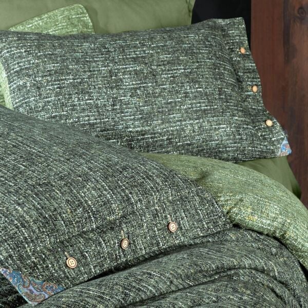 Sarev Glamis Flanel Nevresim Takımı Tek Kişilik 1 Yastık Yeşil