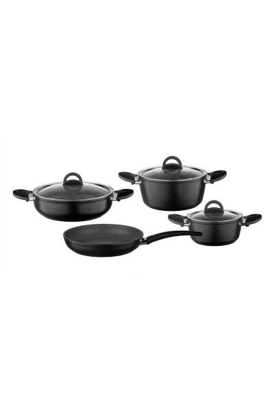 Leggno Neo2121set04 7 Parça Granit Set 18 Cm & 22 Cm Derin Tencere