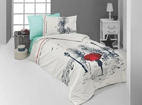 Sarev Old City Fancy Poplin Nevresim Takımı Çift Kişilik 2Yastık