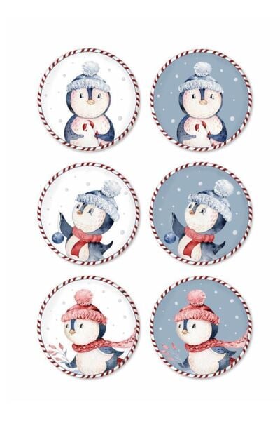 The Mia Penguin Pasta Tabağı 6'lı Seti 19 cm