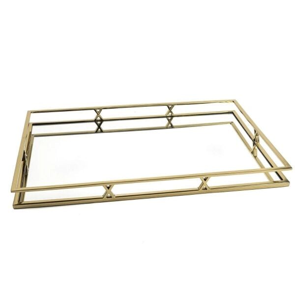 Mikasa Moor Gold Metal Dik Aynalı Tepsi 56x36x5cm