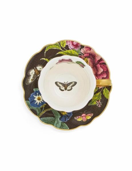 Spode Creatures Of Curiosity Çay Fincan+Tab Yılan&Siyah