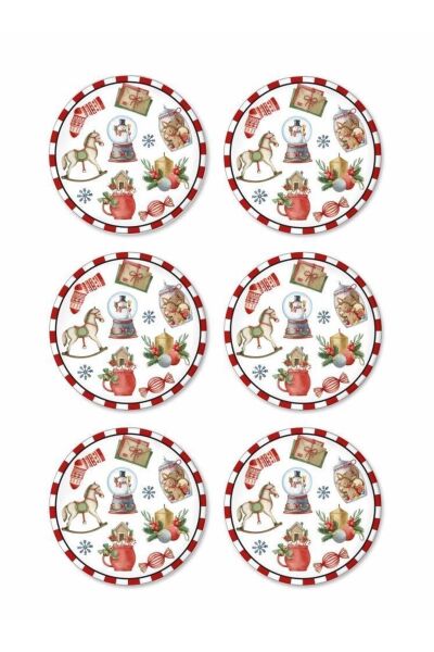 The Mia Globe Pasta Tabağı 6'lı Seti 19 cm