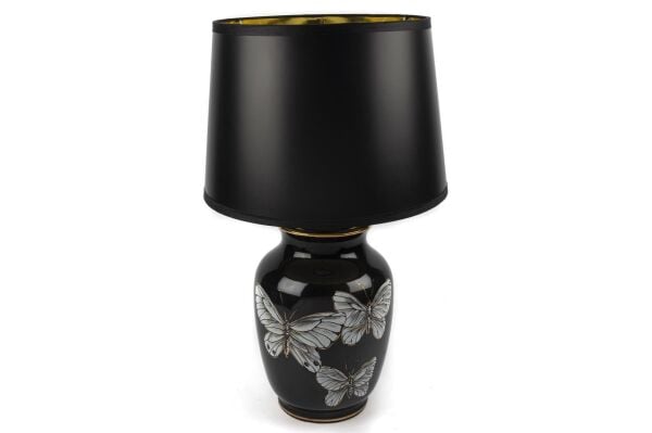 Mikasa Moor Siyah Şapka Kelebek Masa Lambası 36 x 40 cm